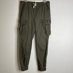 Wesc slim utility cargo joggers olive Sz medium womens